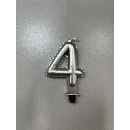 BALLOON CANDLE SVECICA,SREBRNA BROJ 4 710394